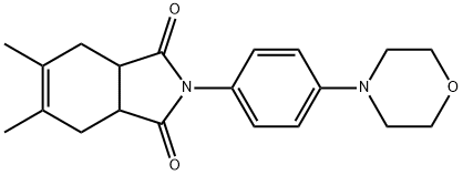5,6-dimethyl-2-[4-(4-morpholinyl)phenyl]-3a,4,7,7a-tetrahydro-1H-isoindole-1,3(2H)-dione 구조식 이미지