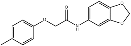 N-(1,3-benzodioxol-5-yl)-2-(4-methylphenoxy)acetamide 구조식 이미지