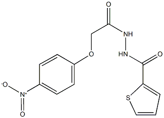 N'-(2-{4-nitrophenoxy}acetyl)-2-thiophenecarbohydrazide Structure