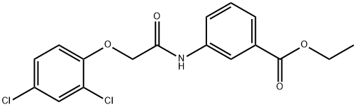 ethyl 3-{[(2,4-dichlorophenoxy)acetyl]amino}benzoate Structure