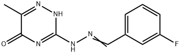 3-fluorobenzaldehyde (6-methyl-5-oxo-4,5-dihydro-1,2,4-triazin-3-yl)hydrazone 구조식 이미지