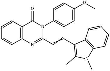 2-[2-(1,2-dimethyl-1H-indol-3-yl)vinyl]-3-(4-methoxyphenyl)-4(3H)-quinazolinone Structure