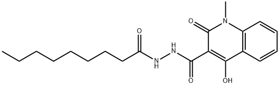 4-hydroxy-1-methyl-N'-nonanoyl-2-oxo-1,2-dihydroquinoline-3-carbohydrazide 구조식 이미지