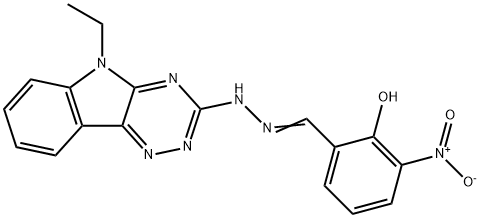 2-hydroxy-3-nitrobenzaldehyde (5-ethyl-5H-[1,2,4]triazino[5,6-b]indol-3-yl)hydrazone 구조식 이미지