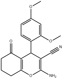 2-amino-4-(2,4-dimethoxyphenyl)-5-oxo-5,6,7,8-tetrahydro-4H-chromene-3-carbonitrile Structure