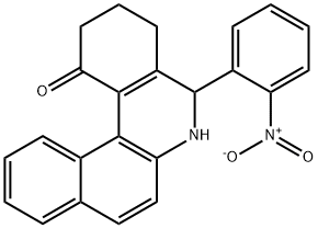 5-{2-nitrophenyl}-3,4,5,6-tetrahydrobenzo[a]phenanthridin-1(2H)-one Structure