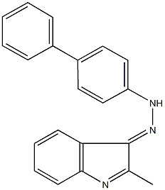 2-methyl-3H-indol-3-one [1,1'-biphenyl]-4-ylhydrazone Structure