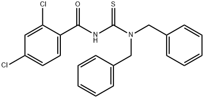 N,N-dibenzyl-N'-(2,4-dichlorobenzoyl)thiourea Structure