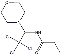 N-[2,2,2-trichloro-1-(4-morpholinyl)ethyl]propanamide Structure