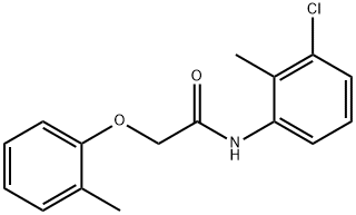 N-(3-chloro-2-methylphenyl)-2-(2-methylphenoxy)acetamide 구조식 이미지