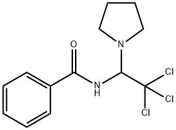 N-(2,2,2-trichloro-1-pyrrolidin-1-ylethyl)benzamide Structure