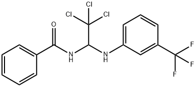 N-{2,2,2-trichloro-1-[3-(trifluoromethyl)anilino]ethyl}benzamide 구조식 이미지