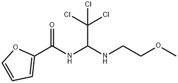 N-{2,2,2-trichloro-1-[(2-methoxyethyl)amino]ethyl}-2-furamide 구조식 이미지