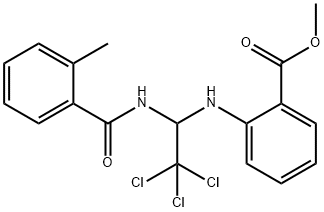 methyl 2-({2,2,2-trichloro-1-[(2-methylbenzoyl)amino]ethyl}amino)benzoate Structure