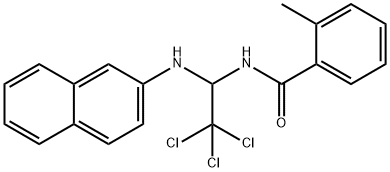 2-methyl-N-[2,2,2-trichloro-1-(2-naphthylamino)ethyl]benzamide Structure