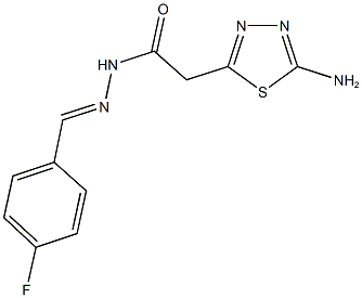 2-(5-amino-1,3,4-thiadiazol-2-yl)-N'-(4-fluorobenzylidene)acetohydrazide 구조식 이미지