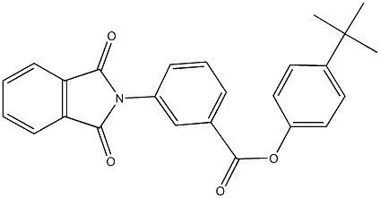 4-tert-butylphenyl 3-(1,3-dioxo-1,3-dihydro-2H-isoindol-2-yl)benzoate 구조식 이미지