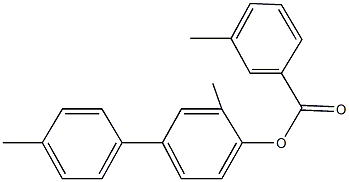 3,4'-dimethyl[1,1'-biphenyl]-4-yl 3-methylbenzoate 구조식 이미지