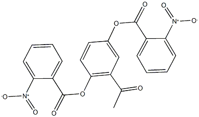 2-acetyl-4-({2-nitrobenzoyl}oxy)phenyl 2-nitrobenzoate 구조식 이미지