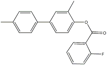 3,4'-dimethyl[1,1'-biphenyl]-4-yl 2-fluorobenzoate 구조식 이미지