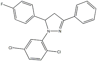 1-(2,5-dichlorophenyl)-5-(4-fluorophenyl)-3-phenyl-4,5-dihydro-1H-pyrazole 구조식 이미지