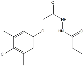 2-(4-chloro-3,5-dimethylphenoxy)-N'-propionylacetohydrazide Structure