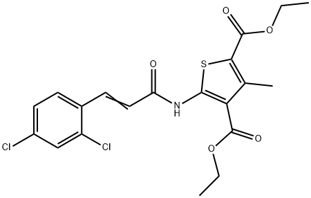 diethyl 5-{[3-(2,4-dichlorophenyl)acryloyl]amino}-3-methyl-2,4-thiophenedicarboxylate Structure