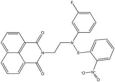 2-{2-[3-fluoro({2-nitrophenyl}sulfanyl)anilino]ethyl}-1H-benzo[de]isoquinoline-1,3(2H)-dione Structure