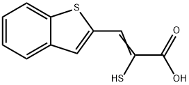 3-(1-benzothien-2-yl)-2-sulfanylacrylic acid 구조식 이미지