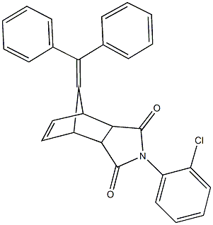 4-(2-chlorophenyl)-10-(diphenylmethylene)-4-azatricyclo[5.2.1.0~2,6~]dec-8-ene-3,5-dione Structure