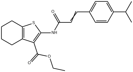 ethyl 2-{[3-(4-isopropylphenyl)acryloyl]amino}-4,5,6,7-tetrahydro-1-benzothiophene-3-carboxylate Structure