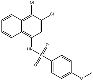 N-(3-chloro-4-hydroxy-1-naphthyl)-4-methoxybenzenesulfonamide 구조식 이미지