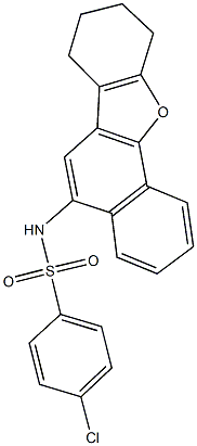 4-chloro-N-(7,8,9,10-tetrahydronaphtho[1,2-b][1]benzofuran-5-yl)benzenesulfonamide Structure