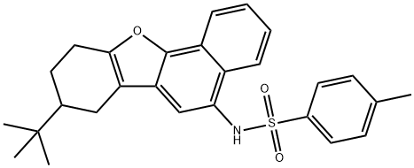 N-(8-tert-butyl-7,8,9,10-tetrahydronaphtho[1,2-b][1]benzofuran-5-yl)-4-methylbenzenesulfonamide 구조식 이미지