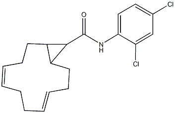 N-(2,4-dichlorophenyl)bicyclo[10.1.0]trideca-4,8-diene-13-carboxamide 구조식 이미지