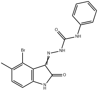 4-bromo-5-methyl-1H-indole-2,3-dione 3-(N-phenylsemicarbazone) Structure