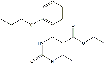 ethyl 1,6-dimethyl-2-oxo-4-(2-propoxyphenyl)-1,2,3,4-tetrahydro-5-pyrimidinecarboxylate Structure