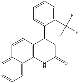 4-[2-(trifluoromethyl)phenyl]-3,4-dihydrobenzo[h]quinolin-2(1H)-one Structure