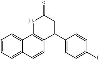 4-(4-iodophenyl)-3,4-dihydrobenzo[h]quinolin-2(1H)-one 구조식 이미지
