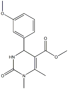 methyl 4-(3-methoxyphenyl)-1,6-dimethyl-2-oxo-1,2,3,4-tetrahydro-5-pyrimidinecarboxylate Structure