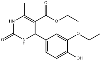 ethyl 4-(3-ethoxy-4-hydroxyphenyl)-6-methyl-2-oxo-1,2,3,4-tetrahydro-5-pyrimidinecarboxylate Structure