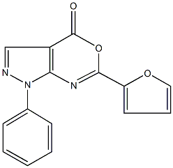 6-(2-furyl)-1-phenylpyrazolo[3,4-d][1,3]oxazin-4(1H)-one Structure