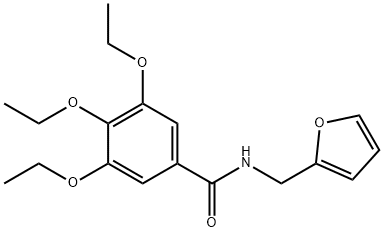 3,4,5-triethoxy-N-(2-furylmethyl)benzamide 구조식 이미지