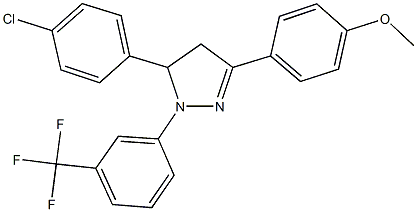 5-(4-chlorophenyl)-3-(4-methoxyphenyl)-1-[3-(trifluoromethyl)phenyl]-4,5-dihydro-1H-pyrazole Structure