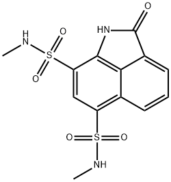 N~6~,N~8~-dimethyl-2-oxo-1,2-dihydrobenzo[cd]indole-6,8-disulfonamide Structure