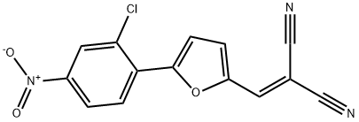 2-[(5-{2-chloro-4-nitrophenyl}-2-furyl)methylene]malononitrile Structure