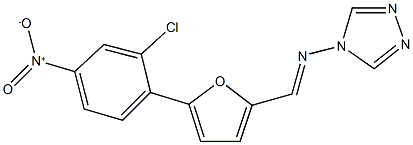 4-{[(5-{2-chloro-4-nitrophenyl}-2-furyl)methylene]amino}-4H-1,2,4-triazole Structure