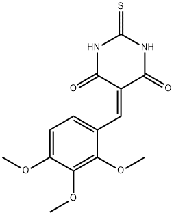 2-thioxo-5-(2,3,4-trimethoxybenzylidene)dihydro-4,6(1H,5H)-pyrimidinedione 구조식 이미지