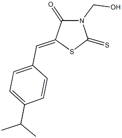 3-(hydroxymethyl)-5-(4-isopropylbenzylidene)-2-thioxo-1,3-thiazolidin-4-one Structure