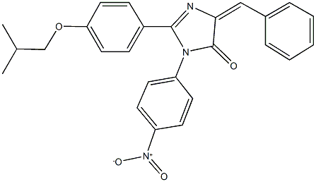 5-benzylidene-3-{4-nitrophenyl}-2-(4-isobutoxyphenyl)-3,5-dihydro-4H-imidazol-4-one Structure